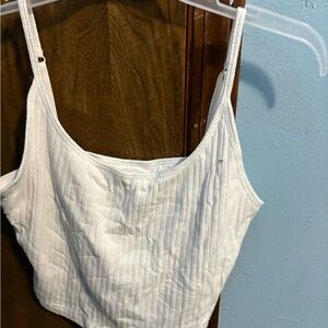 Old Navy White Ribbed Camisole